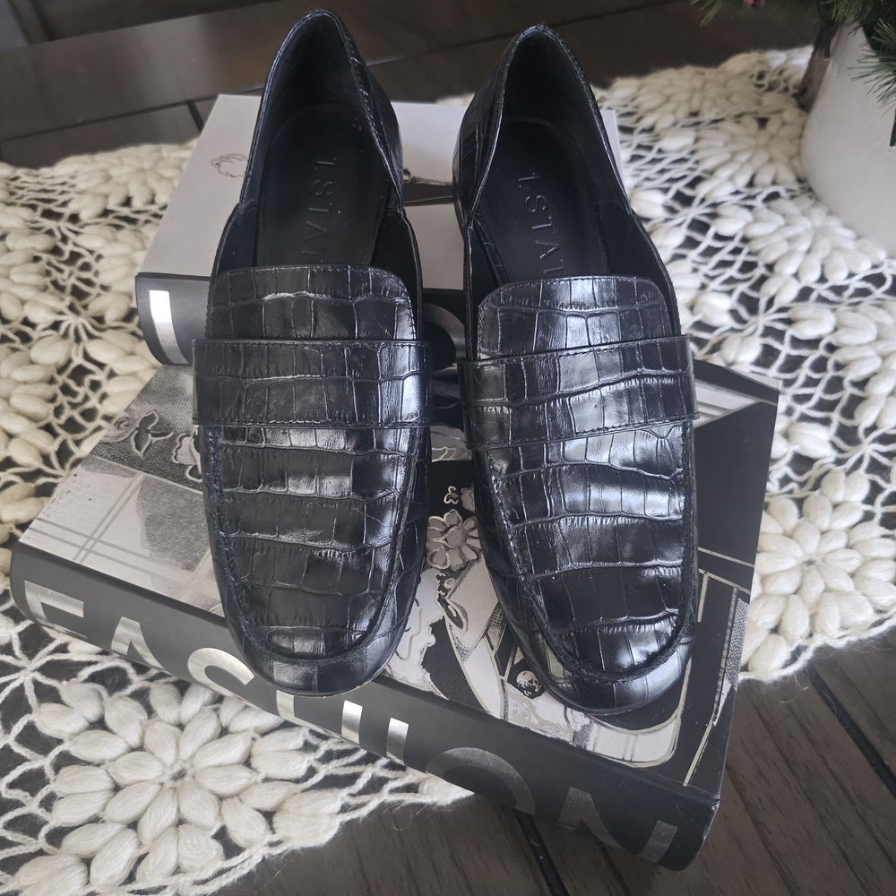 1. State Black Textured Loafers